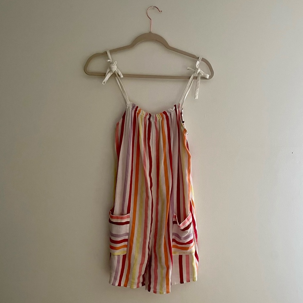 Aerie Multicolor Striped Beach Playsuit Romper Size XS